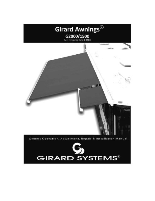Girard Awning Adjustment Troubleshooting