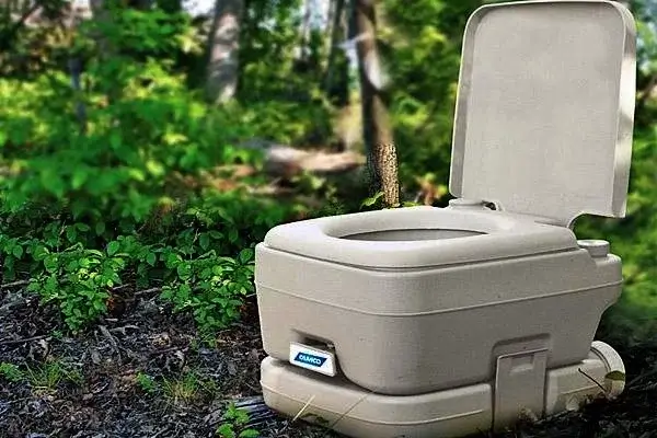 Portable Toilet in Campground